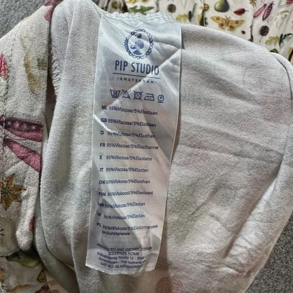 Pip Studio Amsterdam Lounge Dress Nightdress L Woodland Botanical Long Sleeve - Picture 11 of 11